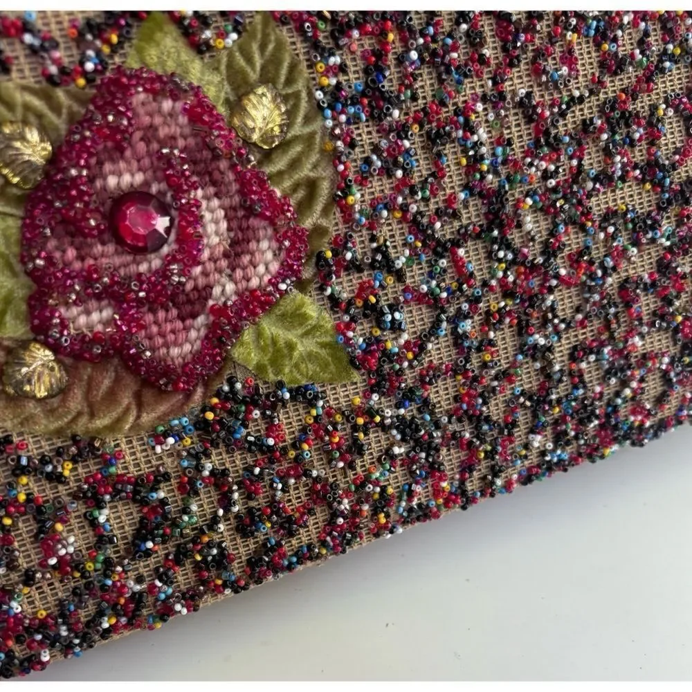 Vintage Beaded 1950’s Original Soure Bag/ Evening Clutch